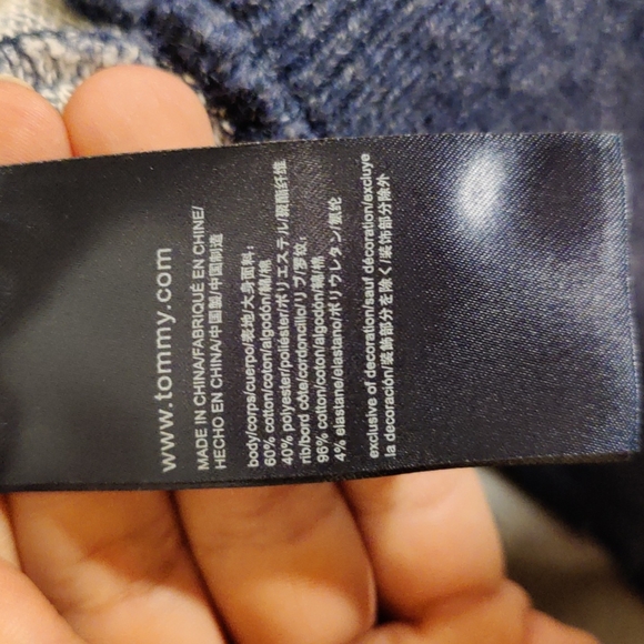 Tommy Hilfiger blue shawl collar cardigan - Picture 9 of 10